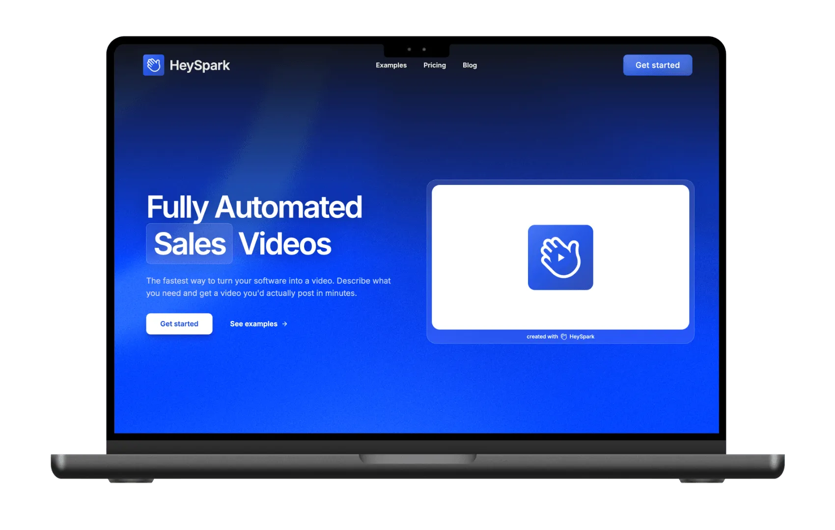 HeySpark landing page