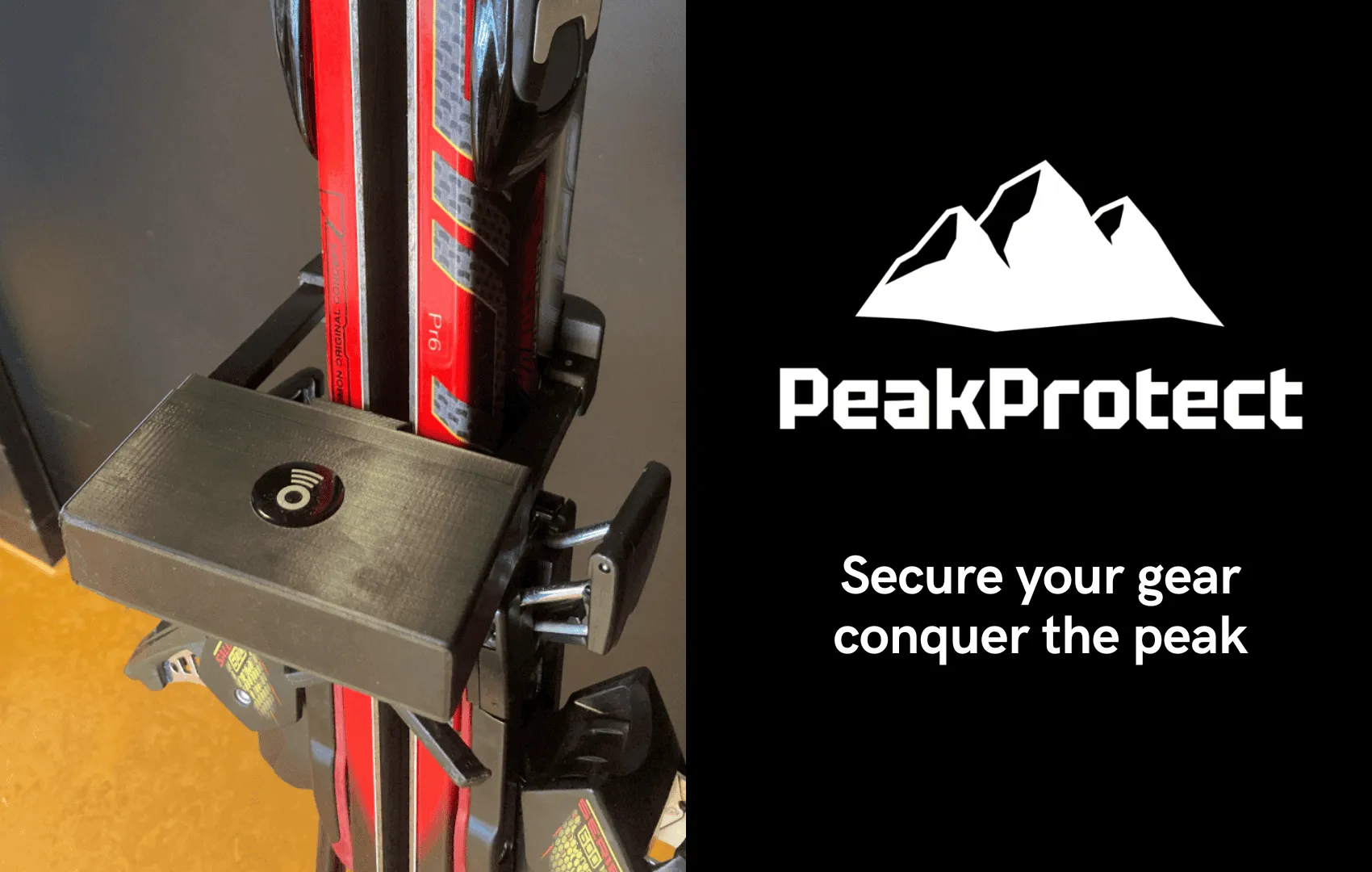PeakProtect ski lock prototype